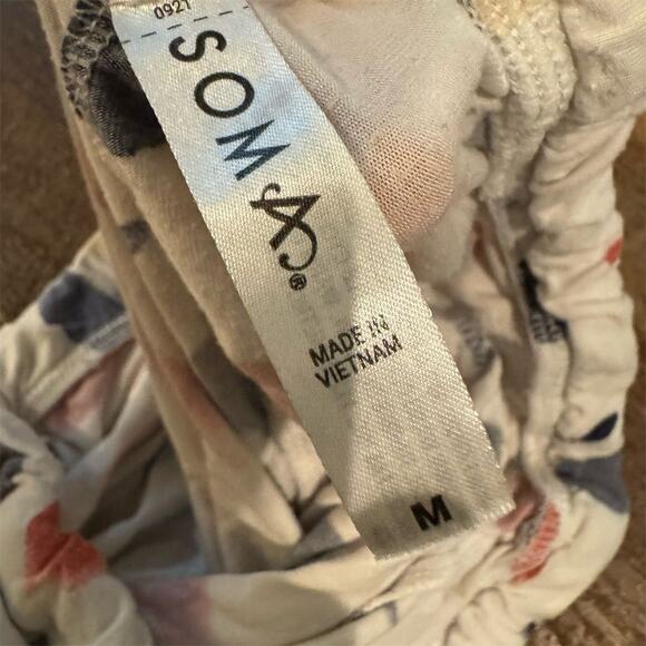 Soma Paint Strokes Colorful Pajama Set Size M Long Sleeve Pockets Buttery READ - Picture 7 of 8